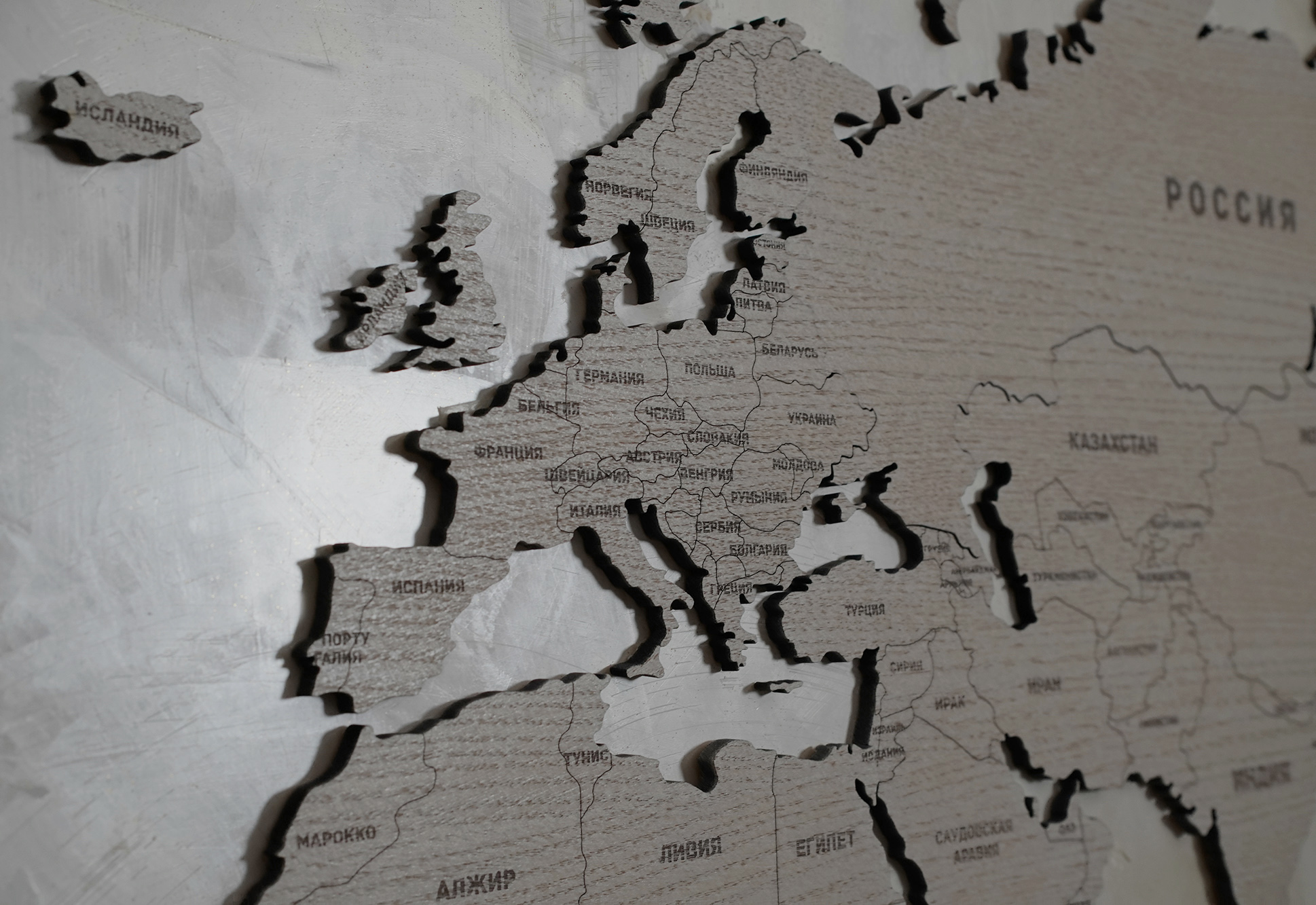 Карта Европы - беленый дуб